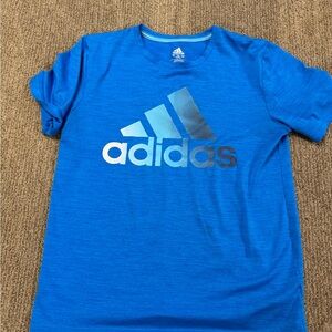 Adidas Sky Blue Tee with White Logo